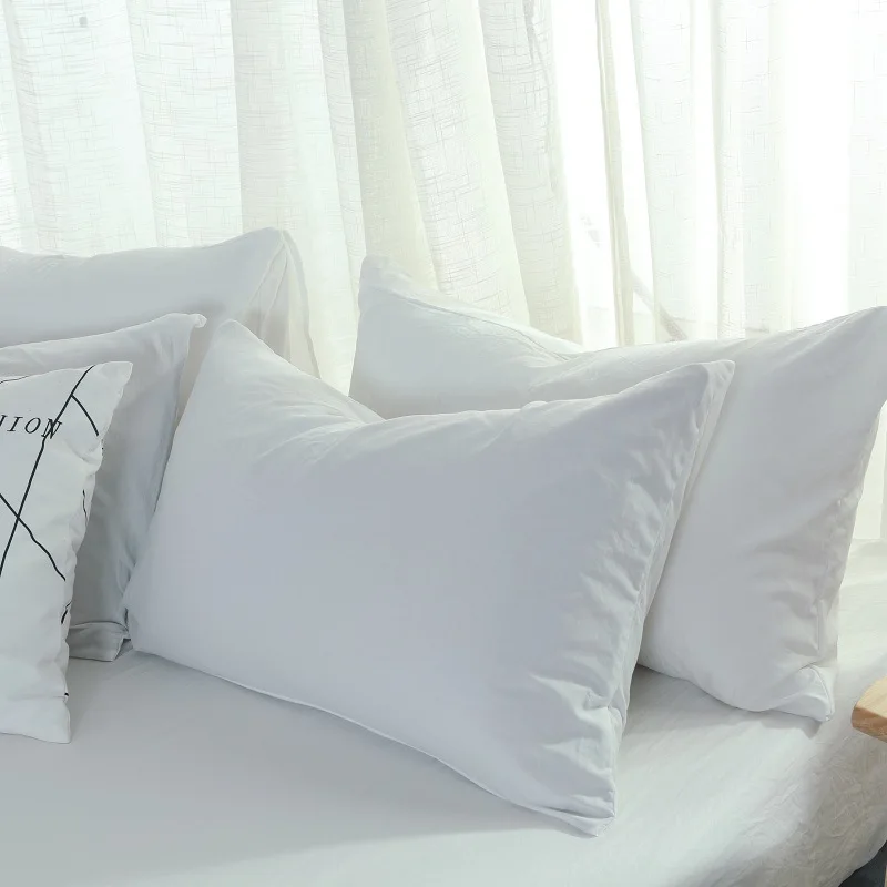 Custom-Sleeping-Bed-Pillows-Cushions-100-Polyester-Fabric-White-Hotel-Pillow