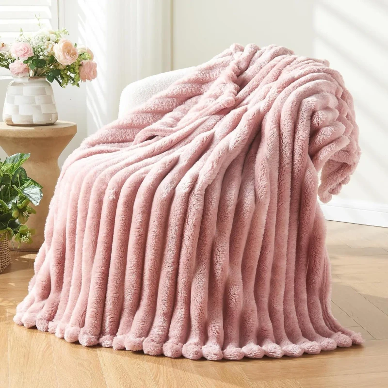 Custom-Super-Soft-Throw-Blanket-Double-Flannel-Fleece-3D-Ribbed-Jacquard-Lightweight-Bed-Blanket-All-Season-Use