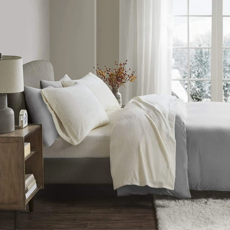 Custom-Teddy-Bear-Fleece-Thermal-Sheet-Set-or-Fitted-Flat-Sheet-Pillowcase-Warm-Winter-Bedding-Set