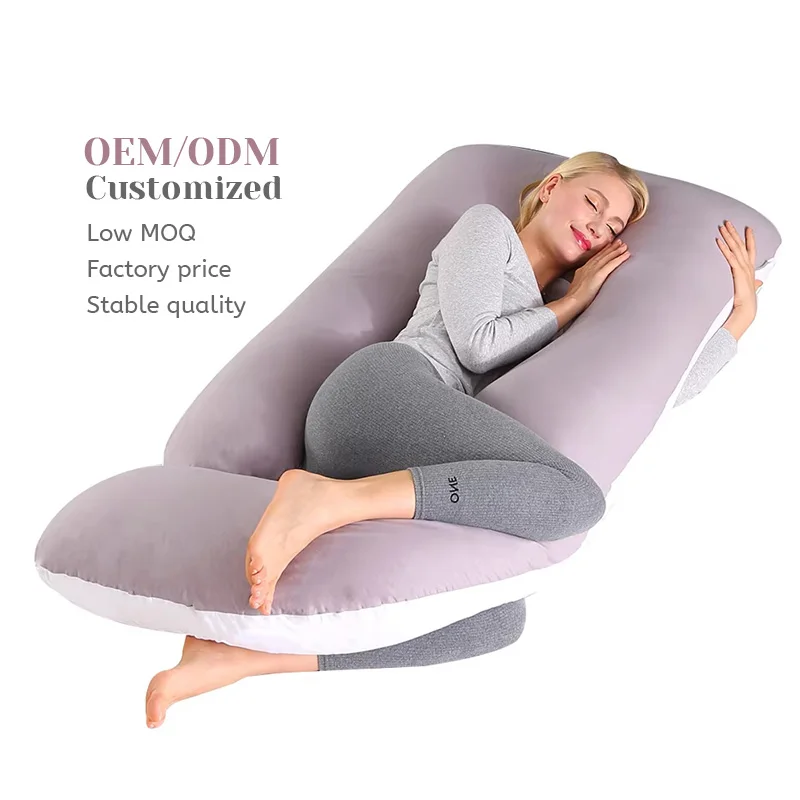 Custom-Velvet-Fabric-Removable-Cover-Reduce-Swelling-Full-Body-Pregnancy-Pillow-for-Support-Waist-Abdomen-Legs
