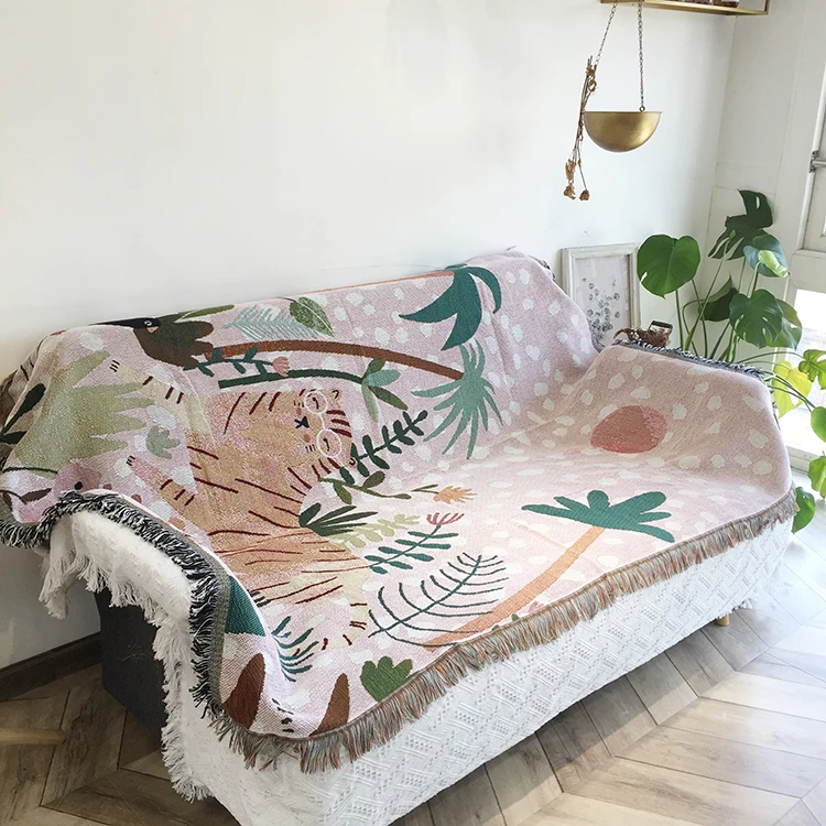 Custom-Vintage-Multifunctional-Bedspread-Sofa-Bed-Cover-Couch-Sofa-Travel-Jacquard-Woven-Throw-Tapestry-Blanket