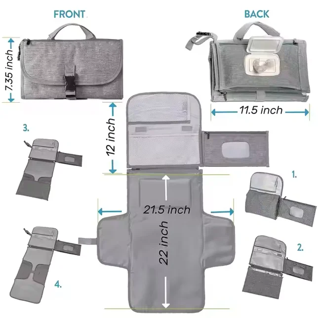 Custom-Waterproof-Travel-Extra-Long-Foldable-Diaper-Changing-Mat-Baby-Changing-Pad-for-Babies-With-Baby-Wet-Tissue-Pockets