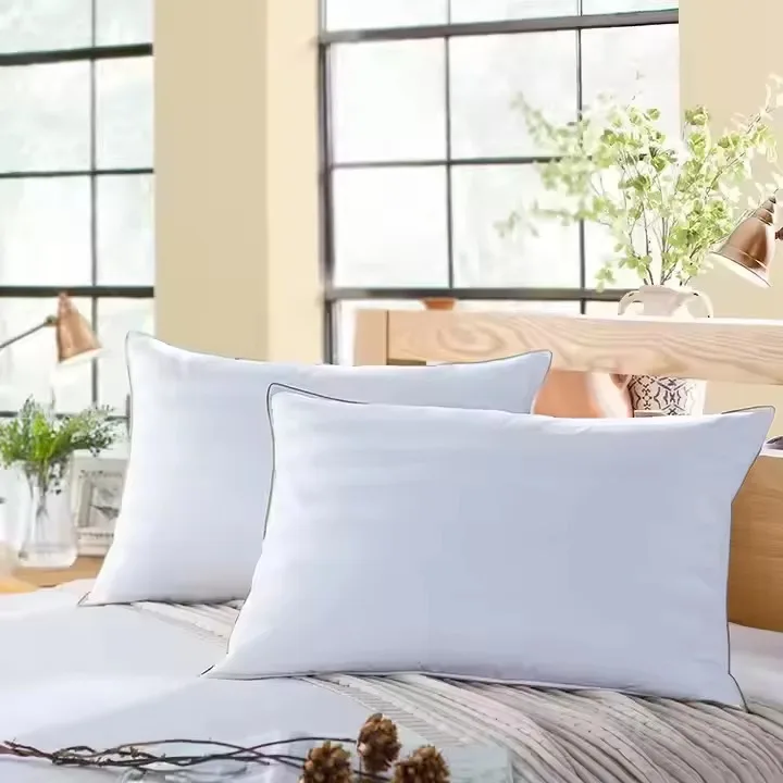 Custom-White-Luxury-100-Cotton-Soft-and-Comfortable-Goose-Down-Pillow-Down-Bed-Pillow