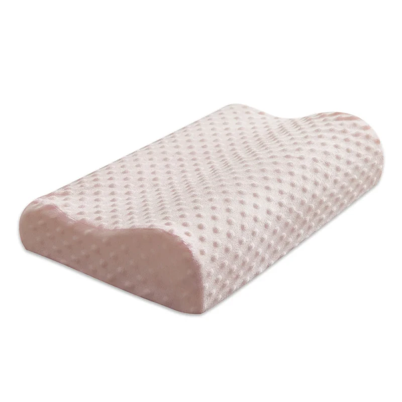 Custom-Zero-Pressure-Pink-Bubble-Fabric-Deep-Sleep-Pillows-Ergonomic-Memory-Foam-Neck-Pillows