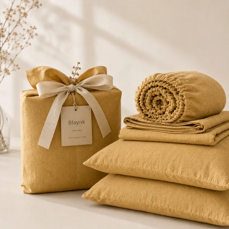 Customizable-300tc-Modern-Duvet-Cover-Button-Closure-Solid-Color-French-Washed-Sheet-Eco-Friendly-100-Linen-Bedding-Set
