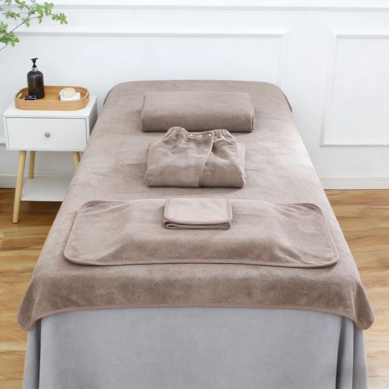 Customizable-5-Piece-Ultra-Fine-Fiber-Beauty-Spa-Bath-Set-Logo-Towel-Wrap-Bed-Skirt-Headbands-for-Salons