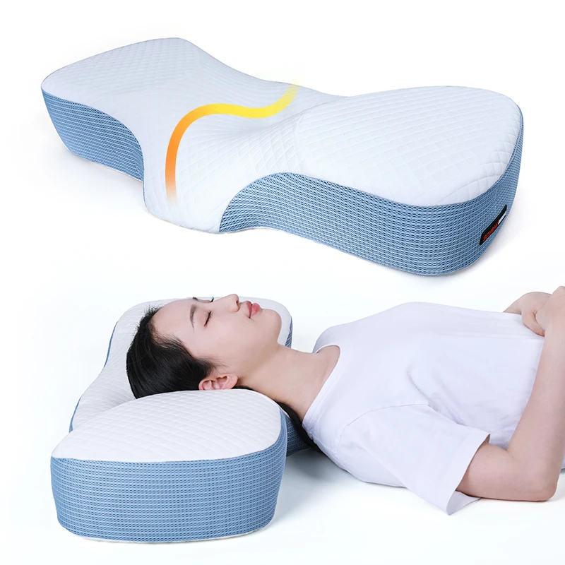 Customizable-Bed-Pillows-Custom-Neck-Support-Memory-Foam-With-Mesh-Pattern-For-Sleep