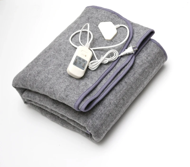Customizable-Deep-Gray-Polyester-Fabric-King-Single-Size-Electric-Heated-Blanket-for-Bedrooms-Warmer-and-Auto-Off-Features