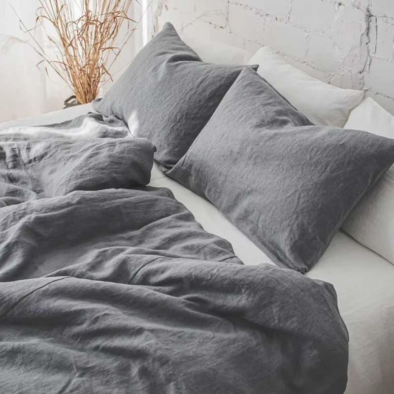 Customizable-Linen-Quilt-Cover-Bedding-Set-Quality-100-Linen-Multi-Size-Multi-Color-Woven-Techniques-for-King-Double-Size-Beds