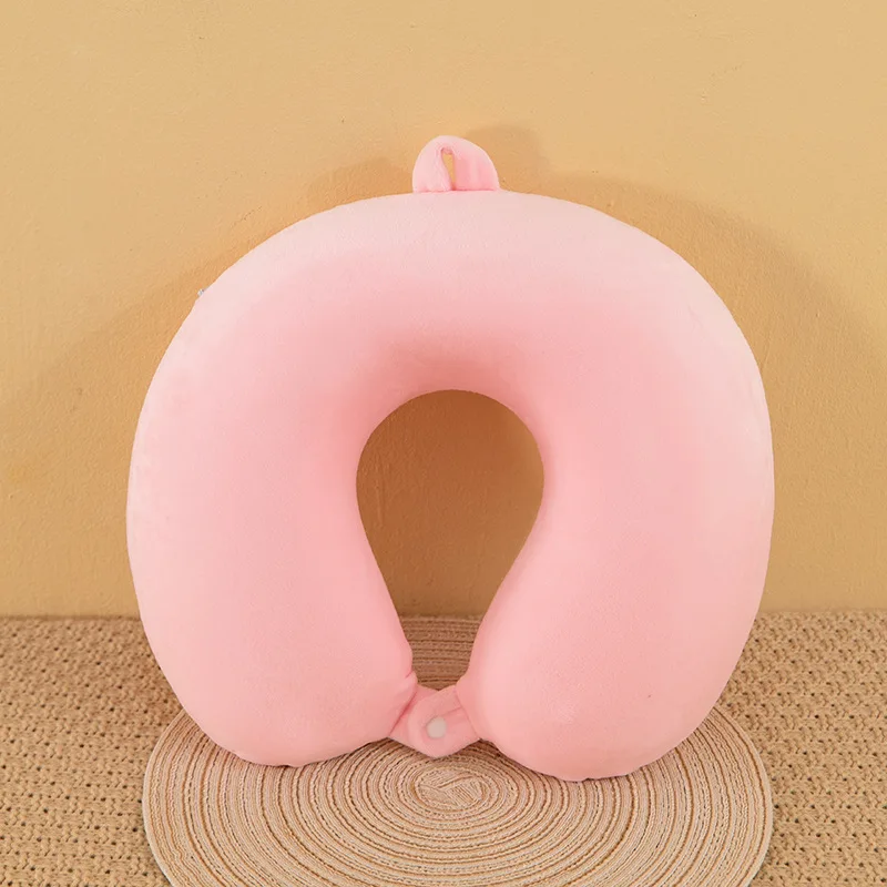 Customizable-Portable-Travel-Pillow-Slow-Rebound-Memory-Foam-U-Shaped-Soft-Neck-Wrap-Breathable-Support-Wearable-Travel-Pillow