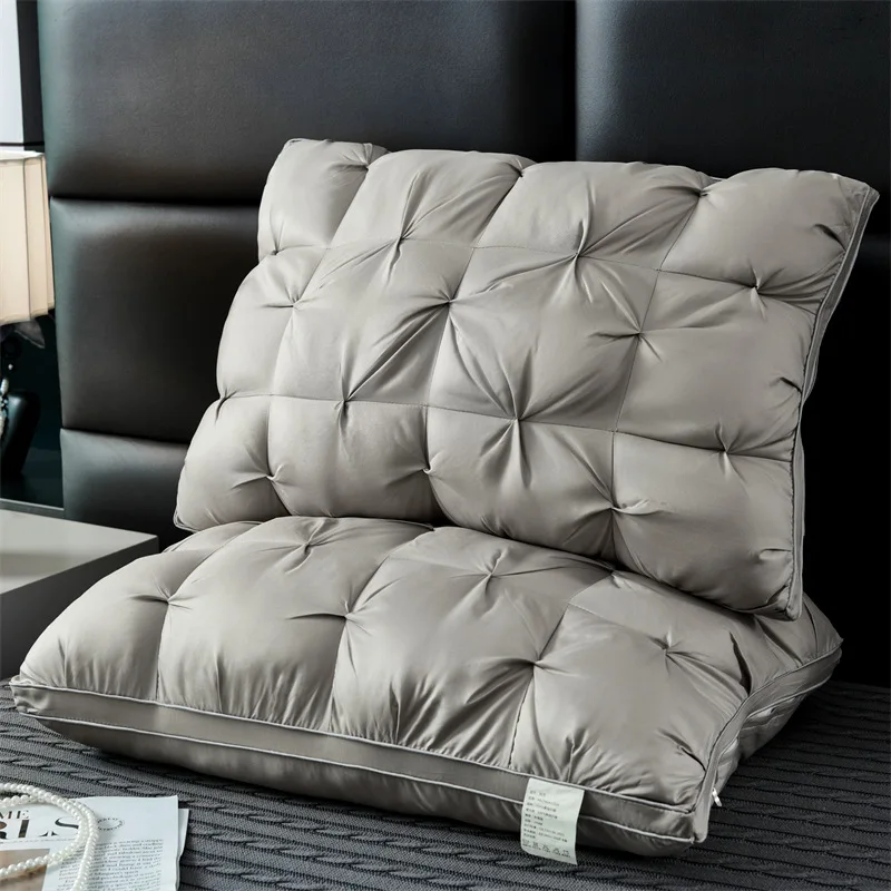 Customizable-Soft-Bilateral-Stereo-Bed-Rest-Pillows-with-Cervical-Spine-Protection-Knitted-Anti-static-for-Home-Hotel-Use