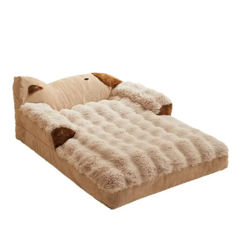 Customizable-Warm-Durable-Luxurious-Washable-Portable-Rectangle-Cartoon-Small-Medium-Dog-Beds