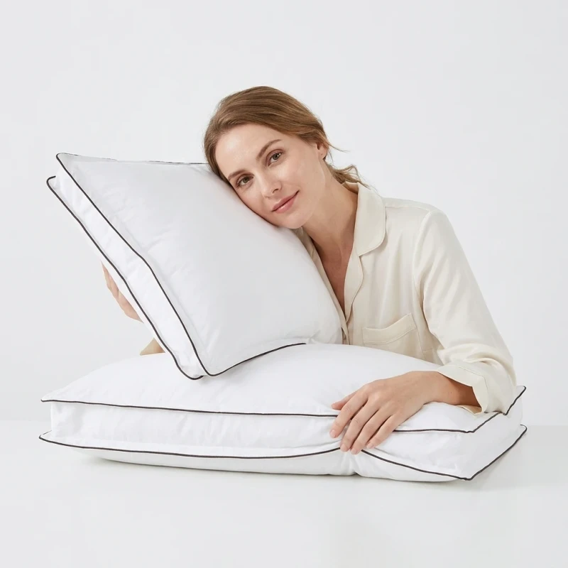 Customizable-White-Polyester-Cotton-Classic-Black-Piping-Bed-Pillow-3d-Microfiber-Filled-Washable-Ultra-soft-Hotel-Pillow