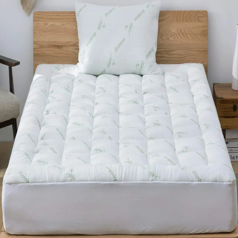Customization-Bed-Fitted-Mattress-Pad-Deep-Pocket-Breathable-Microfiber-Cover-Anti-Bacteria-All-Season-Mattress-Topper-Protector
