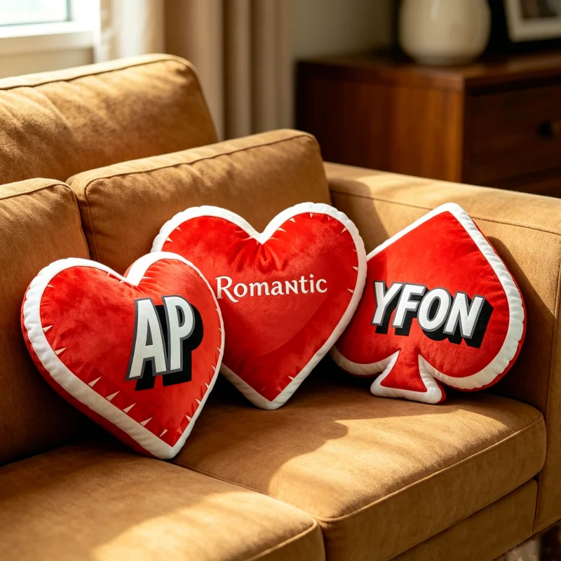 Customization-Gift-Plush-Cute-Cartoon-Heart-Shaped-Throw-Pillow-Animal-Dot-Printed-Logo-Front-Home-Decor-Washable-Couples