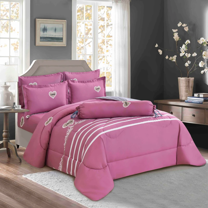 Customization-Polyester-Printed-Queen-king-Size-Fitted-Sheet-Bed-Linen-Comforter-Sets-OEM-ODM