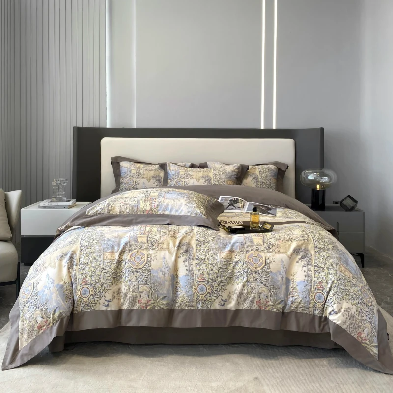 Customize-100-Cotton-Bedding-Set-Digital-Printing-Comforter-Sets-Light-Luxury-Designer-Bedding-Set