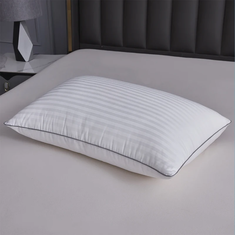 Customize-Fabric-Satin-Strip-Pillows-Soft-Hotel-Quality-Pillows-High-Rebound-and-Full-Filling-Bed-Sleep-Pillow-for-Hotel