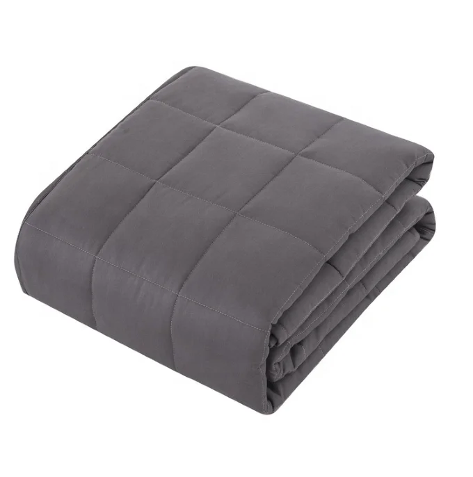Customize-Size-Organic-Cotton-Luxury-Adult-Weighted-Blankets-Quilted-Plain-Premium-Glass-Portable-Airplane-Hospital