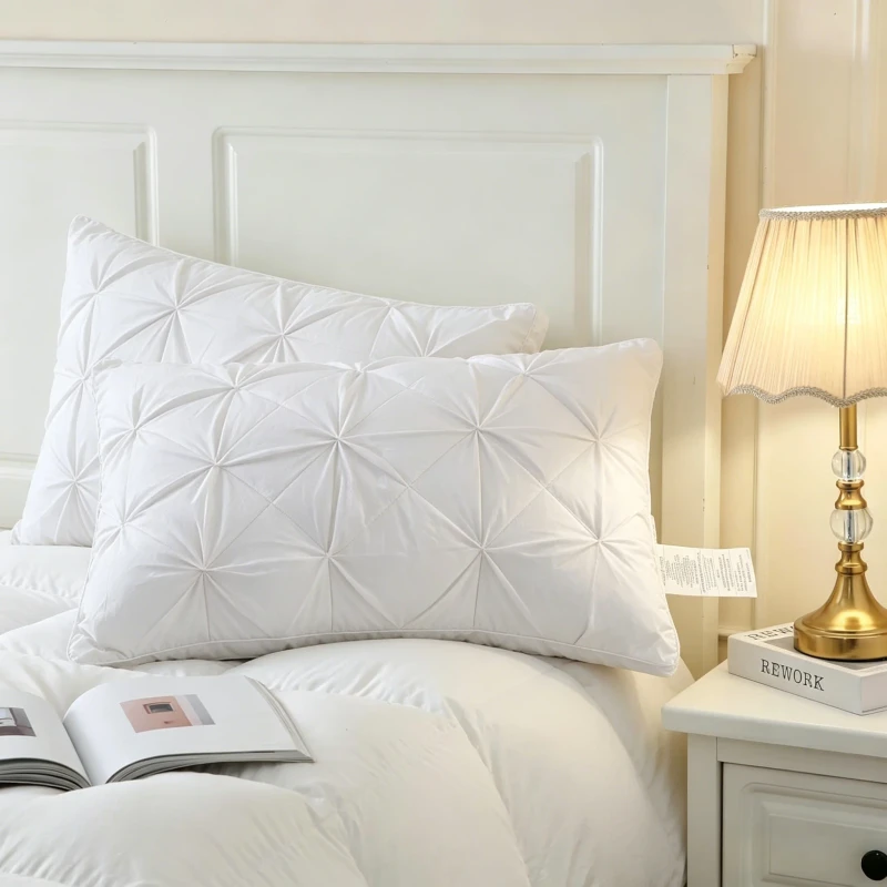 Customize-Twist-Neck-Pillows-White-Goose-Down-Feather-Pillow-Soft-Sleeping-Classic-Decorative-Bed-Pillow