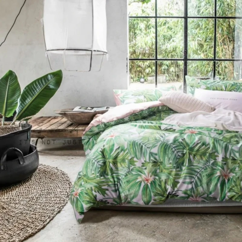 Customized-100-Cotton-Duvet-Cover-Bed-Sheet-Bedding-Set-300TC-Digital-Printed-Floral-and-Plant-Quilt-Cover-with-Pillowcase
