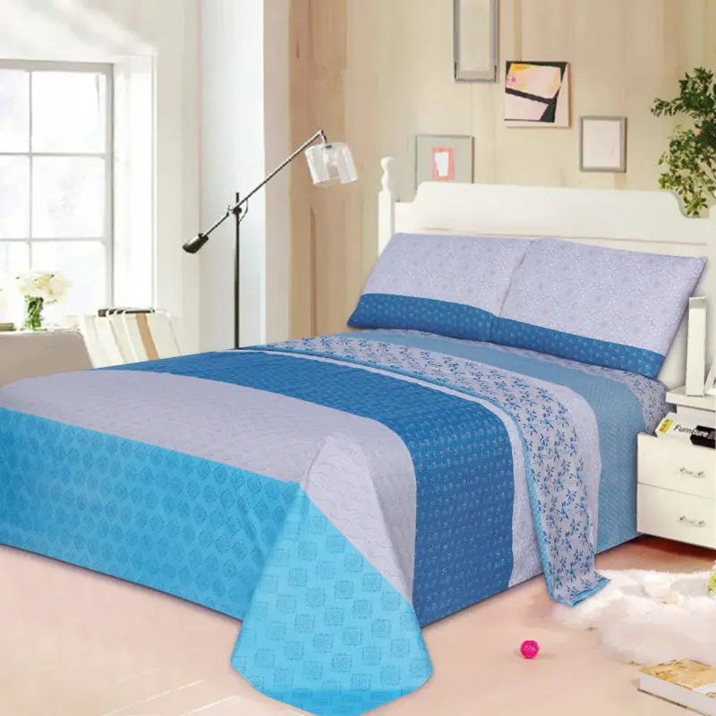 Customized-100-Polyester-Bedding-Set-with-Printing-Hospital-Home-Use-Folded-Design-PVC-Filling