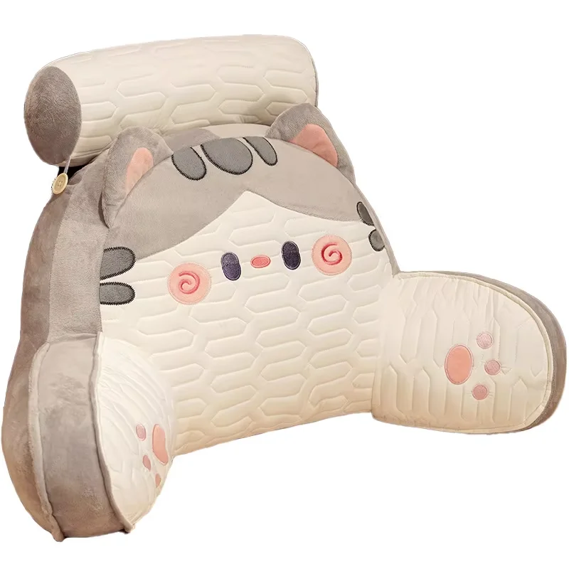 Customized-Back-Support-Lumbar-Cushion-Reading-Bed-Rest-Pillow-Leg-Pillow-with-Cartoon-Pillowcase