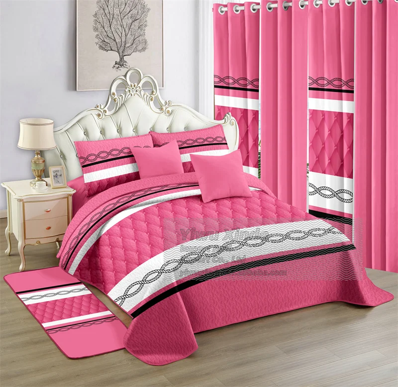 Customized-Cotton-Bedspreads-Coverlets-12-Pieces-Quilt-Bedding-Set-with-Curtains-King-Queen-Size-Bed-Sheet-in-Stock