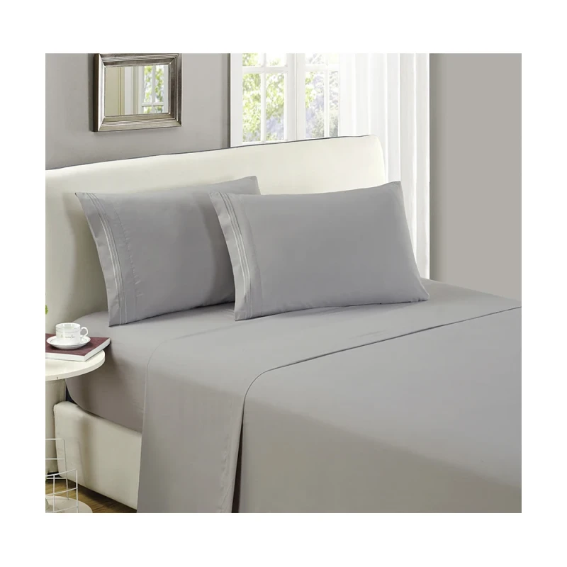Customized-Durable-Soft-Microfiber-Sheet-Set-Bedding-Set-for-Family-Bedroom-Hotel-and-Hospital-Including-Flat-Sheet
