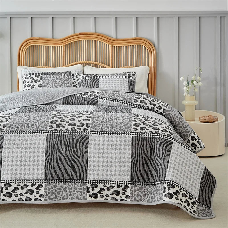 Customized-European-Multifunctional-Bed-Cover-With-Pillowcase-Microfiber-Leopard-Printing-Summer-Quilt-Home-Bedspread
