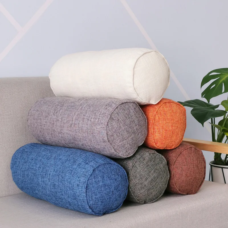 Customized-LOGO-Linen-Knitted-Washable-Portable-Body-Bolster-Pillow