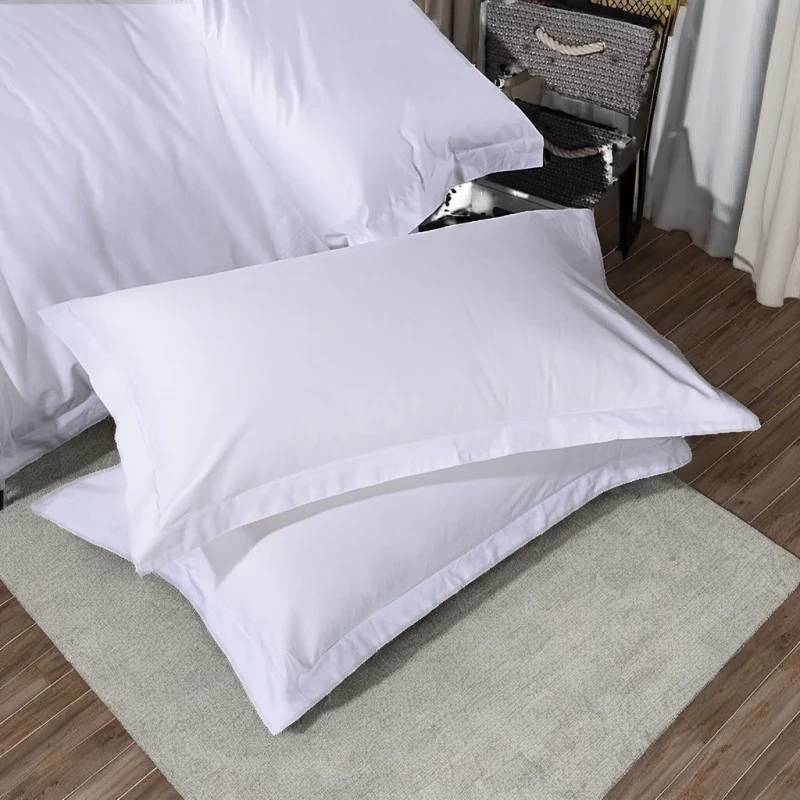 Customized-Logo-100-Organic-Cotton-Sateen-Pillowcase-Envelope-Type-Hotel-Bed-White-Pillow-Cover-Bulk-Queen-Size-for-Home-Woven