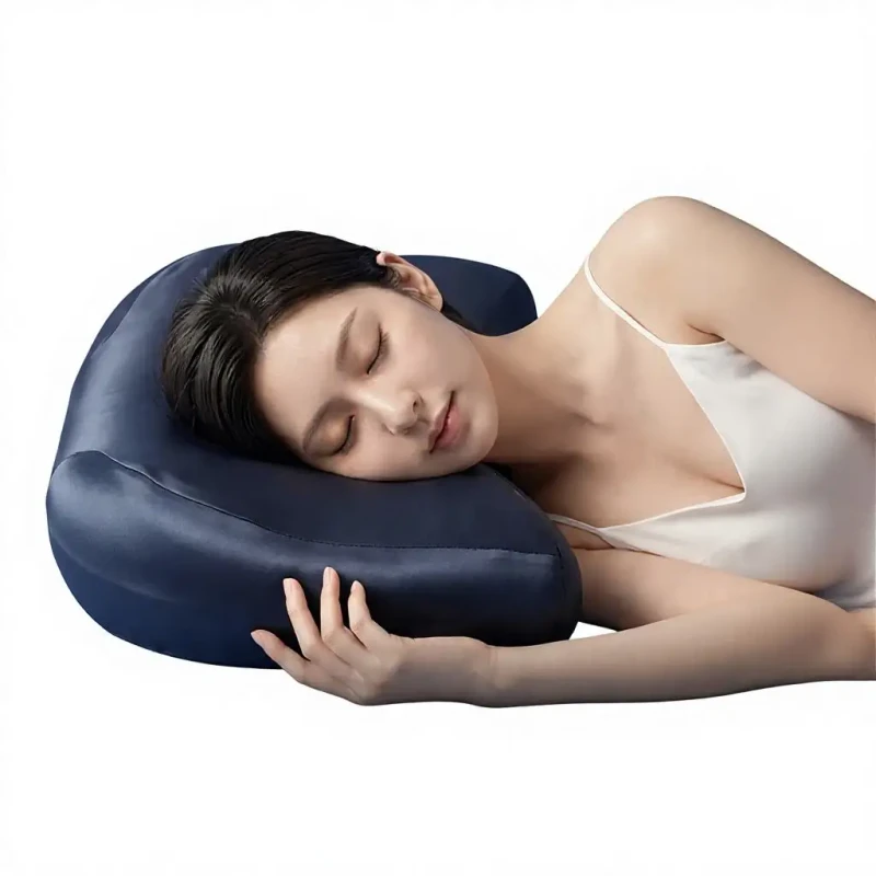 Customized-Logo-Ergonomic-Cervical-Pillow-Memory-Foam-Neck-Support-Traction-Moon-Pillow-For-Neck-Pain-Relief-Better-Sleep