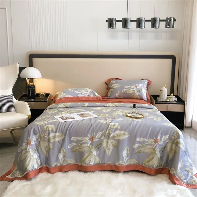 Customized-Print-Designs-100-Lyocell-Bed-Sheet-Set-Duvet-Comforter-Quilt-Bedding-Set