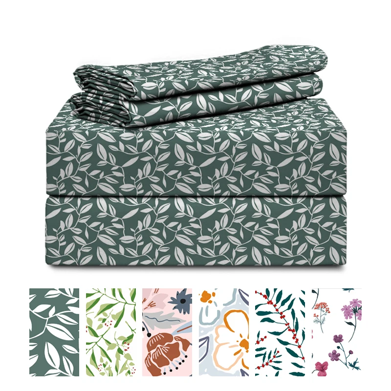 Customized-Single-Double-Bedsheet-Microfiber-Bed-Fitted-Sheets-Printing-4pcs-Sheet-Sets