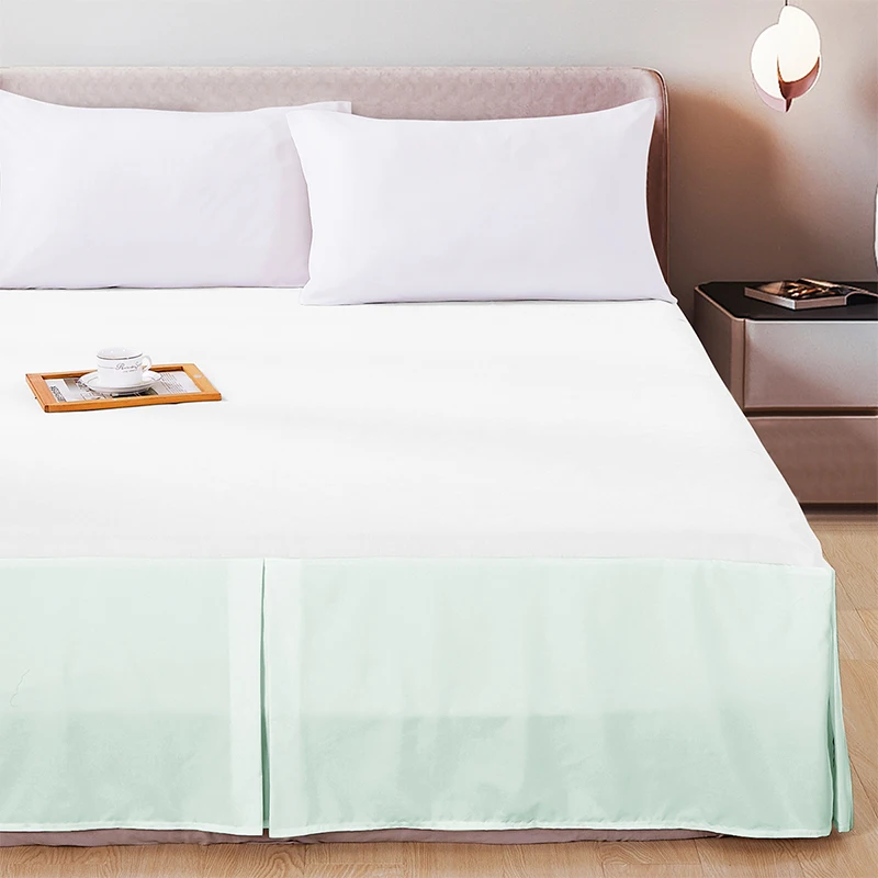 Customized-Solid-Color-Full-Queen-King-Size-Bedding-Set-Skirt-100-Polyester-Bed-Skirt