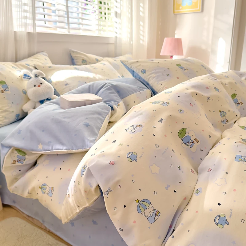 Cute-Cartoon-Bedding-Set-4pcs-Soft-Breathable-Twin-Queen-King-Size-Duvet-Cover-Set-for-Kids-Children-Bedroom-Decor