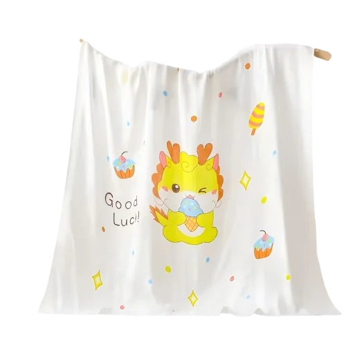 Cute-Dragon-and-Dessert-Printed-Baby-Blanket-for-Infants