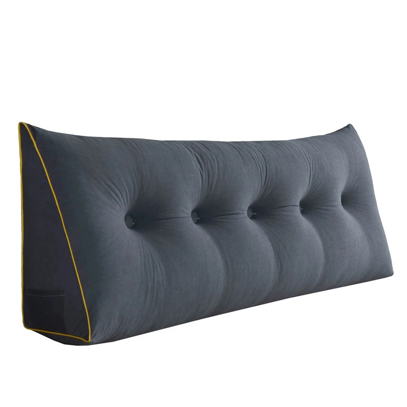 DS-Triangular-Reading-Pillow-Large-Bolster-Headboard-Backrest-Positioning-Support-Wedge-Pillow-Chenille-Full-Size