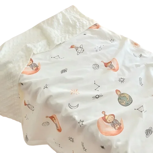 Dachshund-Printed-Baby-Blanket-with-Minky-Dot-Backing