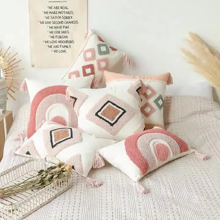 Decorative-Boho-Throw-Pillow-Covers-Tufted-Pillowcase-Tassel-for-Sofa-Bedroom-Pillow-Cushion-Covers