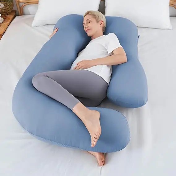 Detachable-Pregnancy-Pillows-for-Sleeping-U-Shaped-Full-Body-Pillow-with-Removable-Cooling-Bamboo-Cover-Pregnant-for-Women
