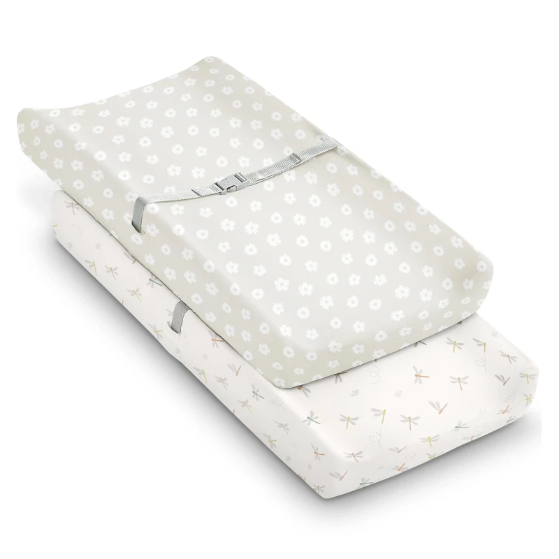Diaper-Station-Liner-Changing-Table-Pad-Cover-Sheets-Baby-Nursery-Diaper-Changing-Pad-Cover-2-Pack-Baby-Changing-Pad-Covers