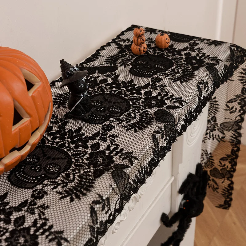 Different-Size-Party-Black-Lace-Skull-Table-Flag-Table-Runners-for-Home-Halloween-Decorations