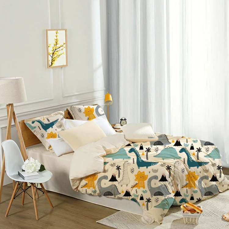 Dinosaur-Bedding-Set-5-Piece-Boy-Comforter-Kids-Bedding-Set-Woven-80-Microfiber-Children-Cotton-Quilt-Cover