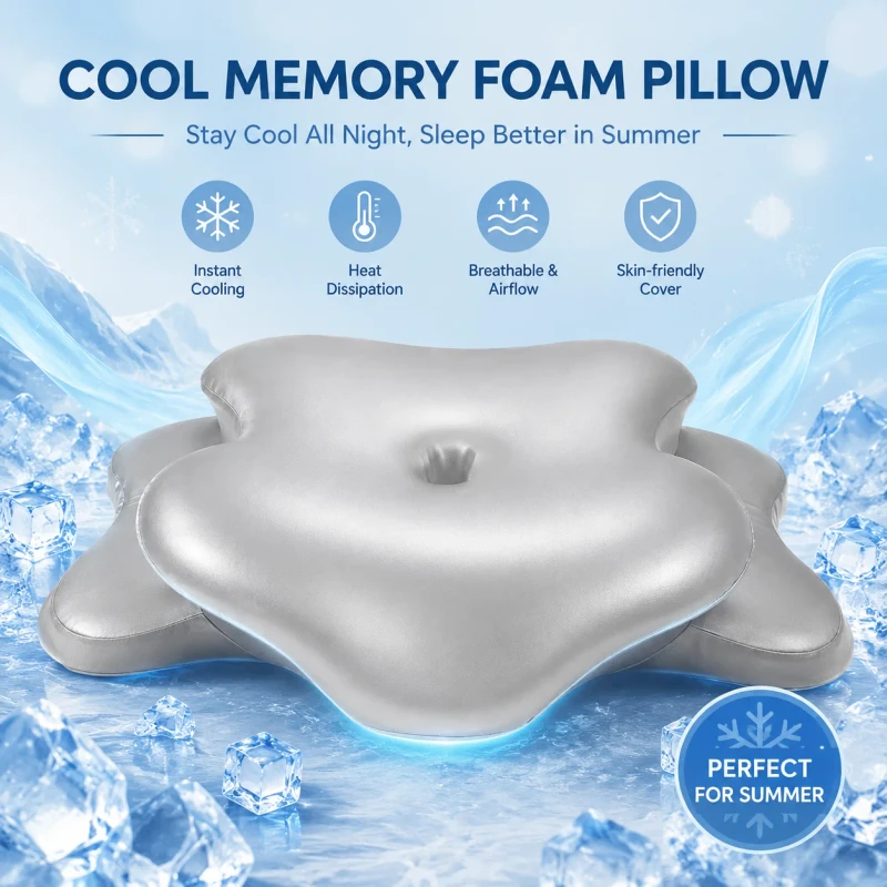Disc-shaped-Cervical-Pillow-Memory-Foam-Polyurethane-Filling-Slow-Rebound-Does-Not-Collapse-Customizable-Minimalist-Style