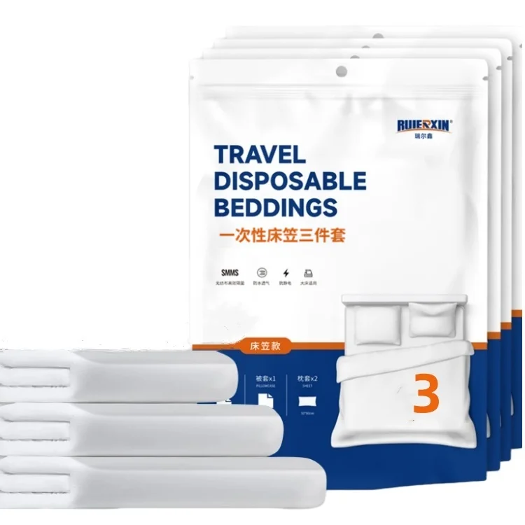 Disposable-3PCS-4PCS-Non-woven-200TC-Anti-Dust-Mite-European-American-Style-Travel-Bedding-Set-Duvet-Covers-Pillowcases-King-Bed