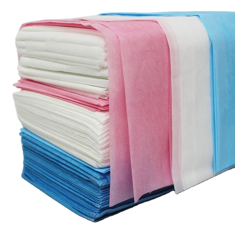 Disposable-Bed-Cover-Medical-Non-woven-Fabric-Bed-Sheet-Blue-White-Color-Health-Class-Weight-for-Hospital-Hotel
