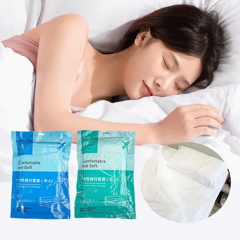 Disposable-Bedding-Set-1-Set-of-Sheets-1-Quilt-Cover-2-Pillowcases-Soft-Hotel-Business-Traveling-Bedding