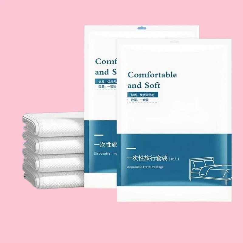 Disposable-Bedding-Set-Single-Use-Bed-Linen-Kit-With-Pillowcase-Duvet-Cover-Bulk-Supply-Travel